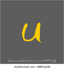 Alphabet & number / handwriting - vector