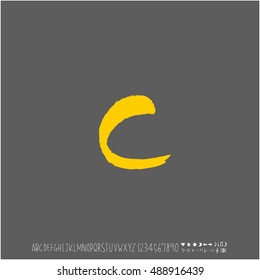 Alphabet & number / handwriting - vector