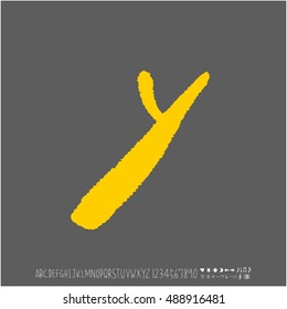 Alphabet & number / handwriting - vector