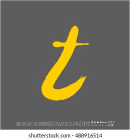 Alphabet & number / handwriting - vector