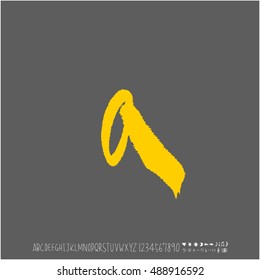 Alphabet & number / handwriting - vector