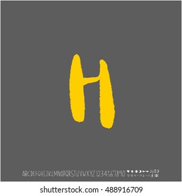 Alphabet & number / handwriting - vector