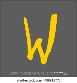 Alphabet & number / handwriting - vector