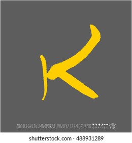 Alphabet & number / handwriting - vector