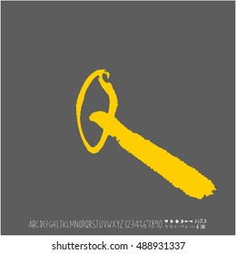 Alphabet & number / handwriting - vector