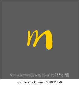 Alphabet & number / handwriting - vector