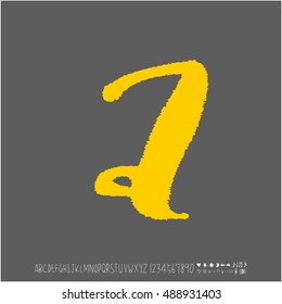 Alphabet & number / handwriting - vector