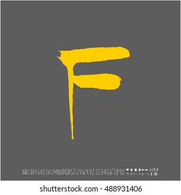 Alphabet & number / handwriting - vector