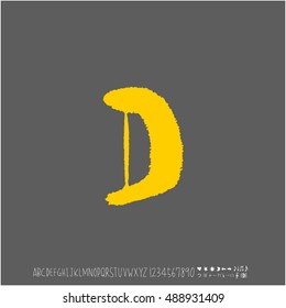Alphabet & number / handwriting - vector