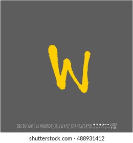 Alphabet & number / handwriting - vector