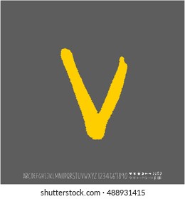 Alphabet & number / handwriting - vector