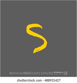 Alphabet & number / handwriting - vector