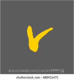 Alphabet & number / handwriting - vector