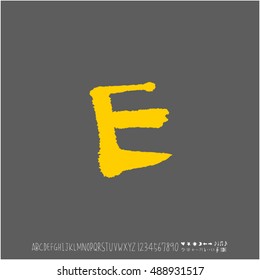 Alphabet & number / handwriting - vector