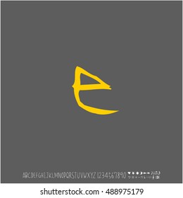 Alphabet & number / handwriting - vector