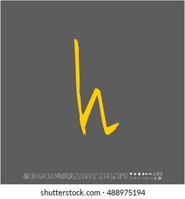 Alphabet & number / handwriting - vector
