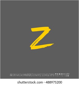 Alphabet & number / handwriting - vector