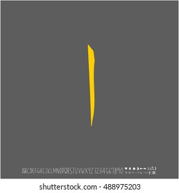 Alphabet & number / handwriting - vector
