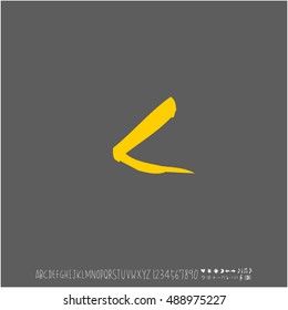 Alphabet & number / handwriting - vector