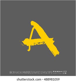 Alphabet & number / handwriting - vector