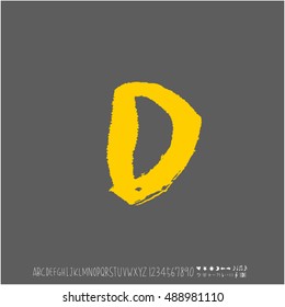 Alphabet & number / handwriting - vector