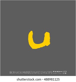 Alphabet & number / handwriting - vector