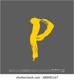 Alphabet & number / handwriting - vector