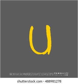 Alphabet & number / handwriting - vector