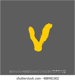 Alphabet & number / handwriting - vector