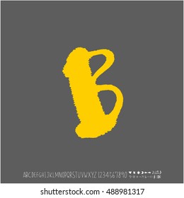 Alphabet & number / handwriting - vector