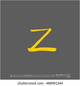 Alphabet & number / handwriting - vector