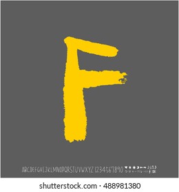 Alphabet & number / handwriting - vector