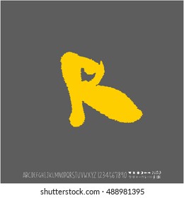 Alphabet & number / handwriting - vector
