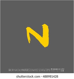 Alphabet & number / handwriting - vector