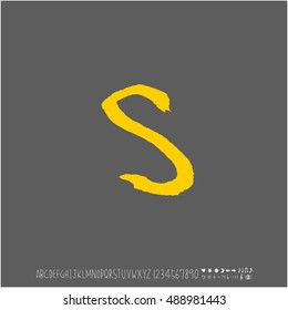 Alphabet & number / handwriting - vector