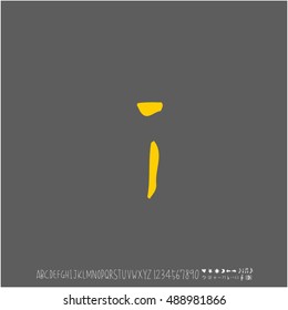 Alphabet & number / handwriting - vector
