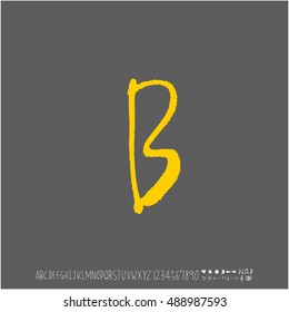 Alphabet & number / handwriting - vector