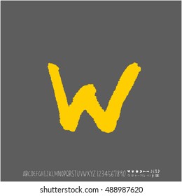 Alphabet & number / handwriting - vector