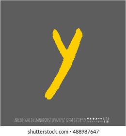 Alphabet & number / handwriting - vector