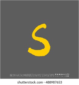 Alphabet & number / handwriting - vector