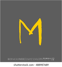 Alphabet & number / handwriting - vector
