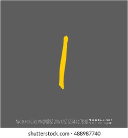 Alphabet & number / handwriting - vector