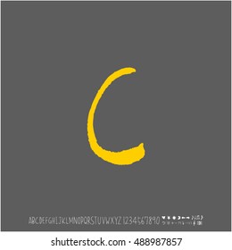 Alphabet & number / handwriting - vector