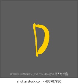 Alphabet & number / handwriting - vector