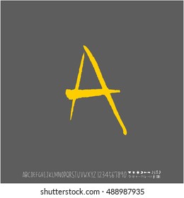 Alphabet & number / handwriting - vector