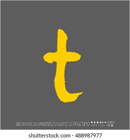 Alphabet & number / handwriting - vector