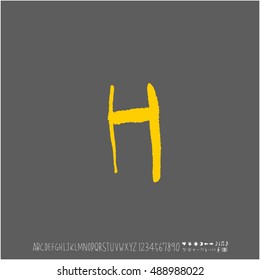 Alphabet & number / handwriting - vector