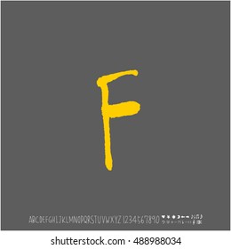 Alphabet & number / handwriting - vector