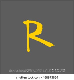 Alphabet & number / handwriting - vector