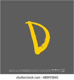 Alphabet & number / handwriting - vector